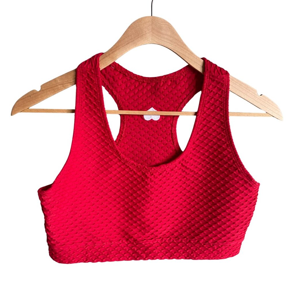 Booty By Brabants Croco Skin Scoop Top Red OSFM